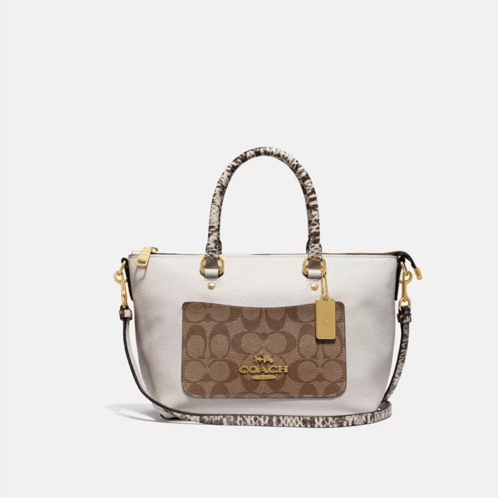 Emma Mini Satchel Snake Skin Coach